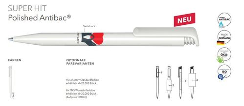 Antibakterieller Kugelschreiber SUPER HIT von Senator  *MADE IN GERMANY*